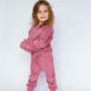 Dusty Rose Towelling Cotton Tracksuit Unisex