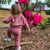 Dusty Rose Towelling Cotton Tracksuit Unisex - Image 3