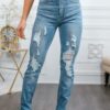 Split Up and Destroy Ripped Denim Jeans