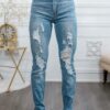 Split Up and Destroy Ripped Denim Jeans - Image 4