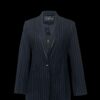 Black Pinstripes Suit Blazer