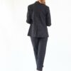 Black Pinstripes Suit Blazer - Image 6