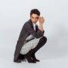 Worsted Flannel Long Trench Coat - Gray - Image 3